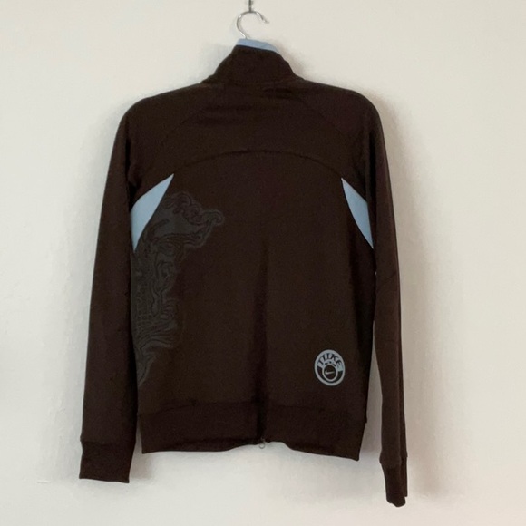 Nike vintage brown/baby blue zip up sweater - Picture 4 of 5